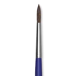 Blick Scholastic Short Handle Red Sable Brush - Round, Size 6 close up