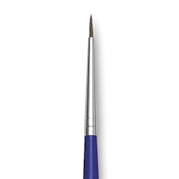 Blick Scholastic Short Handle Red Sable Brush - Round, Size 3/0 close up
