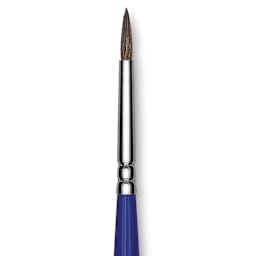 Blick Scholastic Camel Hair Brush - Round, Short Handle, Size 2 close up