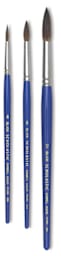 Blick Scholastic Camel Brushes - 3 Sizes of Round Brushes shown upright