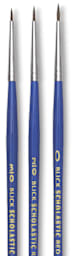 Blick Scholastic Red Sable Brushes - Spotters, Set of 3, Short Handle