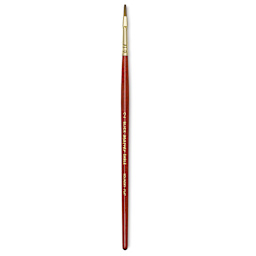 Blick Master Kolinsky Sable Brush - Flat, Short Handle, Red, Size 2