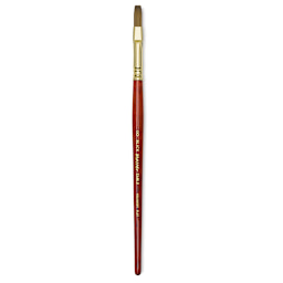 Blick Master Kolinsky Sable Brush - Flat, Short Handle, Red, Size 8