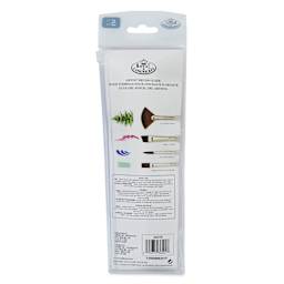 Royal & Langnickel Soft Grip Synthetic Sable Brushes - Angular Variety, Set of 5, back of pack