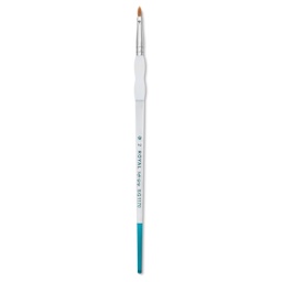 Royal & Langnickel Soft Grip Synthetic Sable Brushes - Filbert, Short Handle, Size 2