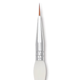 Royal & Langnickel Soft Grip Synthetic Sable Brushes - Round, Short Handle, Size 0, close-up