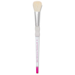 Royal & Langnickel Soft Grip White Goat Hair Mop Brush - Short Handle, Size 3/4"