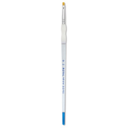 Royal & Langnickel Soft Grip Golden Taklon Brush - Short Shader, Short Handle, Size 2