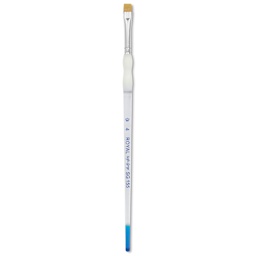 Royal & Langnickel Soft Grip Golden Taklon Brush - Short Shader, Short Handle, Size 4