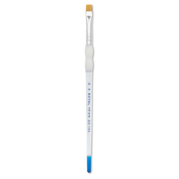 Royal & Langnickel Soft Grip Golden Taklon Brush - Short Shader, Short Handle, Size 8