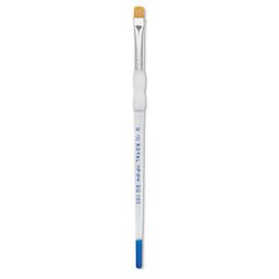 Royal & Langnickel Soft Grip Golden Taklon Brush - Short Shader, Short Handle, Size 10