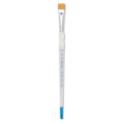 Royal & Langnickel Soft Grip Golden Taklon Brush - Short Shader, Short Handle, Size 12