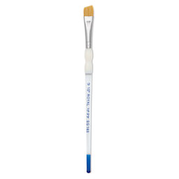 Royal & Langnickel Soft Grip Golden Taklon Brush - Angular, Short Handle, Size 1/2"