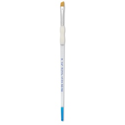 Royal & Langnickel Soft Grip Golden Taklon Brush - Angular, Short Handle, Size 1/4"