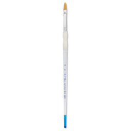 Royal & Langnickel Soft Grip Golden Taklon Brush - Filbert, Short Handle, Size 4