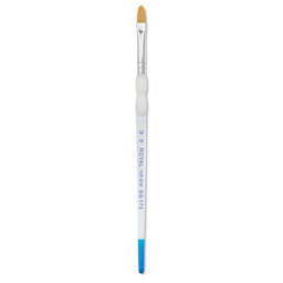 Royal & Langnickel Soft Grip Golden Taklon Brush - Filbert, Short Handle, Size 6