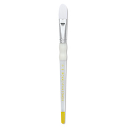 Royal & Langnickel Soft Grip White Taklon Brush - Filbert, Short Handle, Size 8