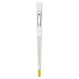 Royal & Langnickel Soft Grip White Taklon Brush - Flat, Short Handle, Size 8