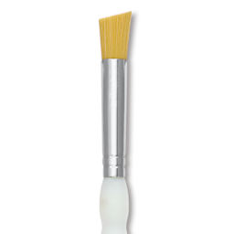 Royal & Langnickel Soft Grip Golden Taklon Brush - Deerfoot, Short Handle, Size 3/8", close-up