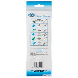 Royal Langnickel Clear Choice Taklon Brush Set - Golden Taklon, Assorted, Set of 7, Short Handle, back of packaging