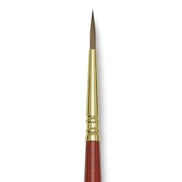Blick Master Kolinsky Sable Brush - Round, Long Handle, Size 2 close up