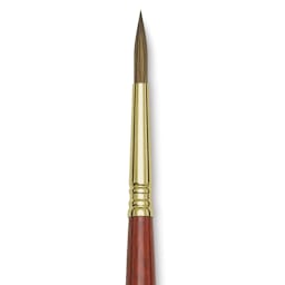 Blick Master Kolinsky Sable Brush - Round, Long Handle, Size 6 close up