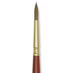 Blick Master Kolinsky Sable Brush - Round, Long Handle, Size 8 close up