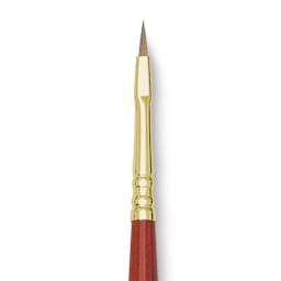 Blick Master Kolinsky Sable Brush - Bright, Long Handle, Size 1 close up