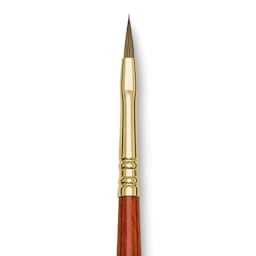 Blick Master Kolinsky Sable Brush - Filbert, Long Handle, Size 2 close up