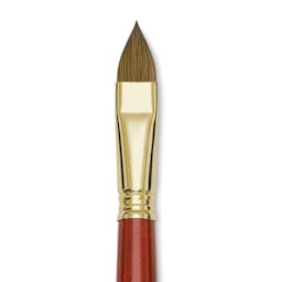 Blick Master Kolinsky Sable Brush - Filbert, Long Handle, Size 16 close up