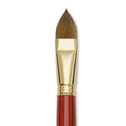 Blick Master Kolinsky Sable Brush - Filbert, Long Handle, Size 20 close up