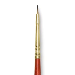 Blick Master Synthetic Brush - Bright, Long Handle, Size 0, close-up