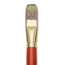 Blick Master Synthetic Brush - Bright, Long Handle, Size 24, close-up