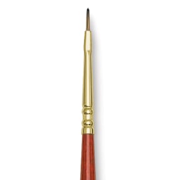 Blick Master Synthetic Brush - Filbert, Long Handle, Size 0, close-up