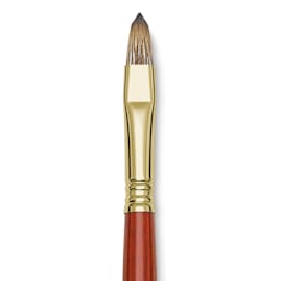 Blick Master Synthetic Brush - Filbert, Long Handle, Size 10, close-up