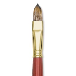 Blick Master Synthetic Brush - Filbert, Long Handle, Size 16, close-up