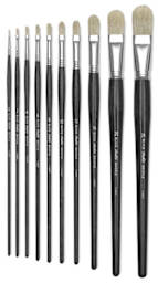 Blick Studio Bristle Brushes - Assorted sizes of Filbert brushes upright