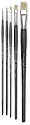 Blick Studio Bristle Brushes - Set of 5 Bright Brushes upright