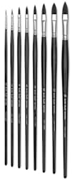 Blick Studio Fitch Brushes - All sizes of Filbert brush shown