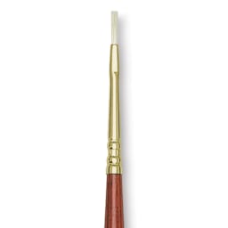 Blick Master Bristle Brush - Flat, Long Handle, Size 0 close up