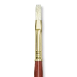 Blick Master Bristle Brush - Flat, Long Handle, Size 6 close up