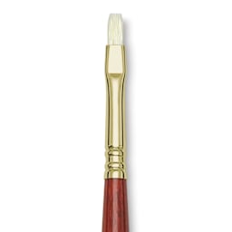 Blick Master Bristle Brush - Bright, Long Handle, Size 4 close up