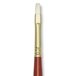Blick Master Bristle Brush - Bright, Long Handle, Size 6 close up