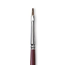 Da Vinci Black Sable Brush - Bright, Long Handle, Size 1 close up