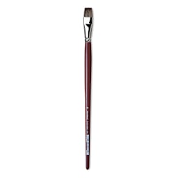 Da Vinci Black Sable Brush - Bright, Long Handle, Size 18