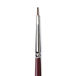 Da Vinci Black Sable Brush - Bright, Long Handle, Size 3/0 close up