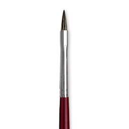 Da Vinci Black Sable Brush - Regular Filbert, Long Handle, Size 2 close up