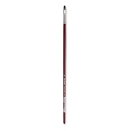 Da Vinci Black Sable Brush - Regular Filbert, Long Handle, Size 6
