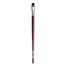Da Vinci Black Sable Brush - Regular Filbert, Long Handle, Size 16