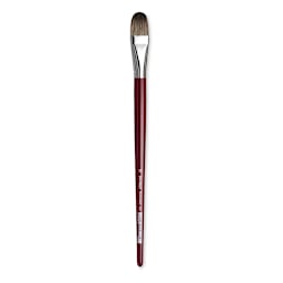 Da Vinci Black Sable Brush - Regular Filbert, Long Handle, Size 22